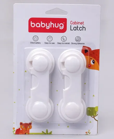 Babyhug Cabinet Latch White - Pack Of 2