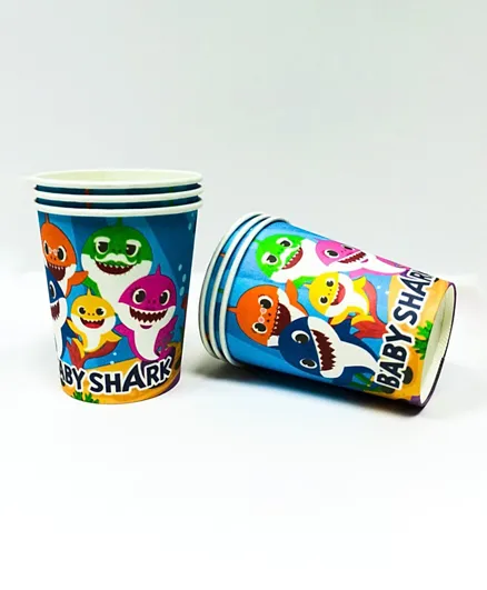 Italo Baby Shark Party Disposable Cups - 6 Pieces