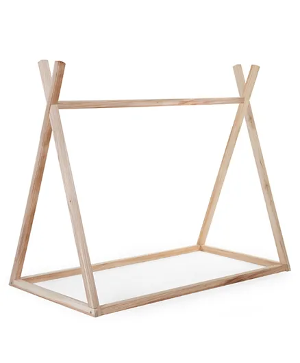 Childhome Wooden Tipi Cot Bed Frame - Natural