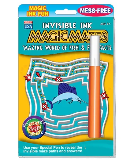 Disney International Mazing World Of Fish & Fun Facts Magic Pen Invisible Ink & Puzzle Book - Multicolor