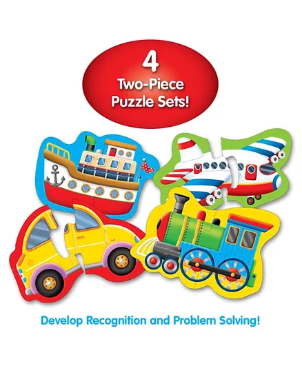 Learning Journey Mf Shaped Puzzles Things That Go  - 4 Two Pieces Puzzle  set