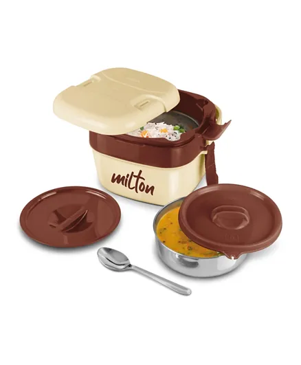 Milton Cubic Small Inner Stainless Steel Lunch Box Ivory - 800mL