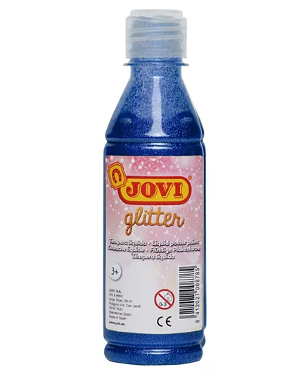 Jovi Liquid Poster Paint Glitter Cyan Blue - 250ml