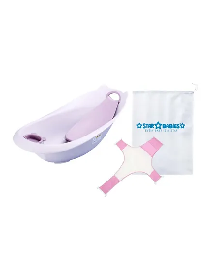 Star Babies Smart Sling 3-Stage Tub With Kids Bath Support Pack of 2 - Pink