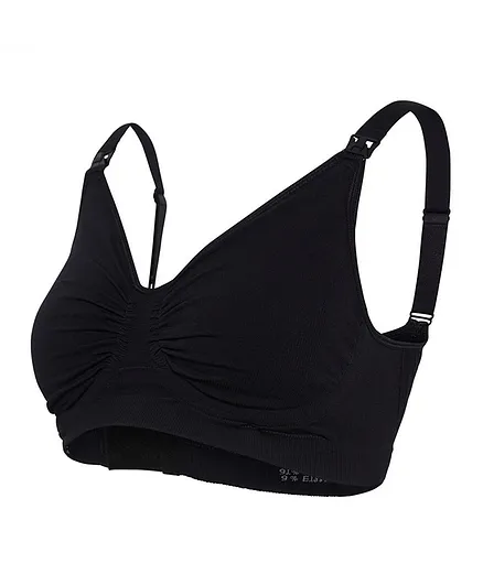 Carriwell Maternity & Nursing Bra with Carri-Gel Support - Black