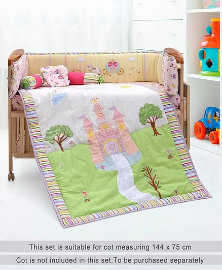 Babyhug Premium Crib Bedding Set Large Pack of 6 - Princess House