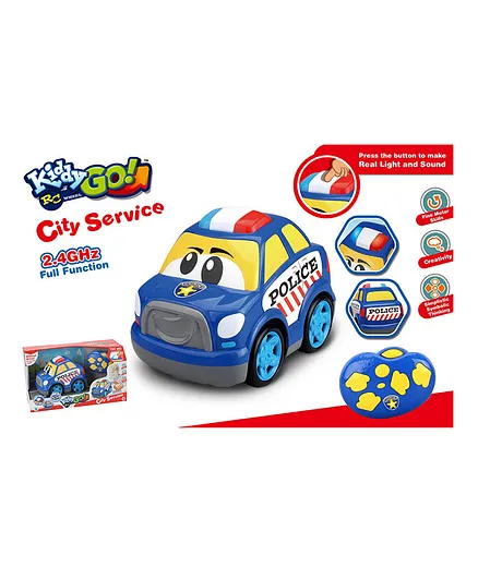 Kiddy 2.4G Full Function Remote Control Police Car - 19Cm