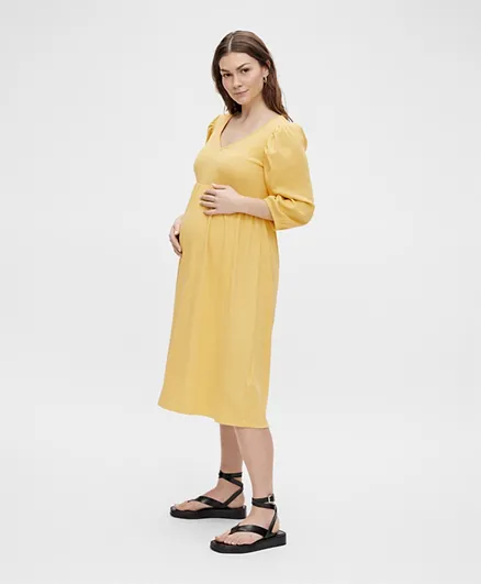 Mamalicious Maternity Dress - Misted Yellow