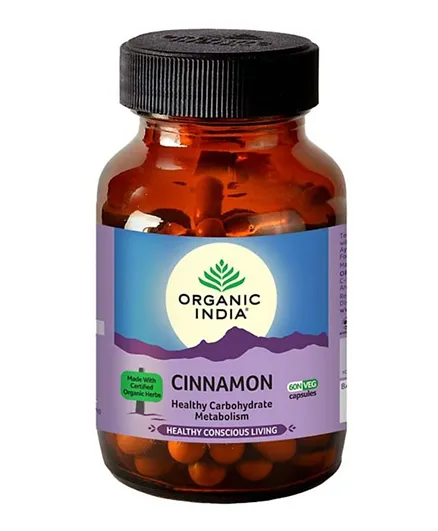 Organic India Cinnamon Capsules - 60 Pieces