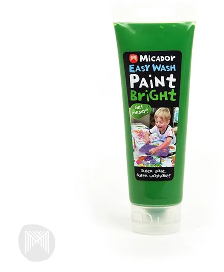 Micador Easy Wash Fluoro Paint Green - 120mL