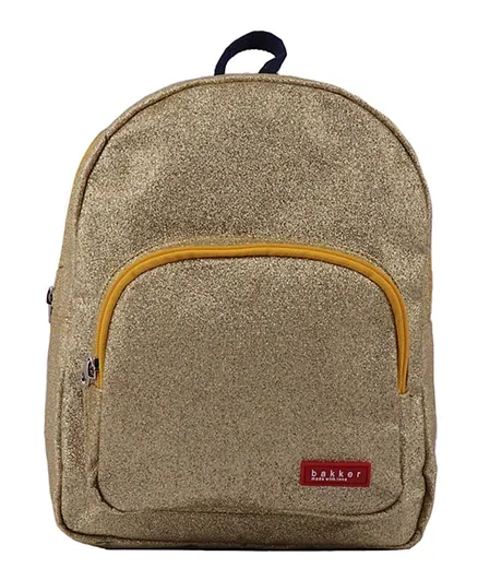 Bakker Mini Glitter Backpack Gold - 11 Inches