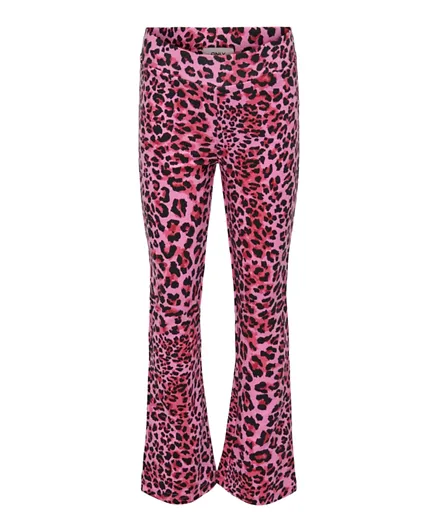 Only Kids All Over Printed Flared Pants - Pink