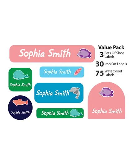 Ajooba My Labels Personalised Name Labels for Kids My Nursery Labels 005 - Pack of 108