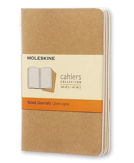 MOLESKINE Cahier Journal Set Kraft Brown - 3 Pieces