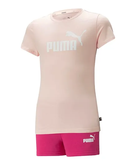 PUMA Logo Tee & Shorts Set - Rose Dust