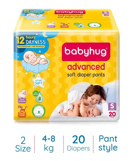 Babyhug Advanced Pant Style Diapers Size 2 - 20 Pieces