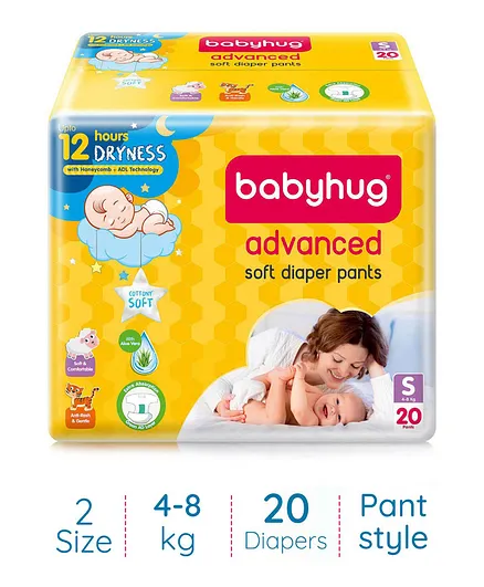 Babyhug Advanced Pant Style Diapers Size 2 - 20 Pieces