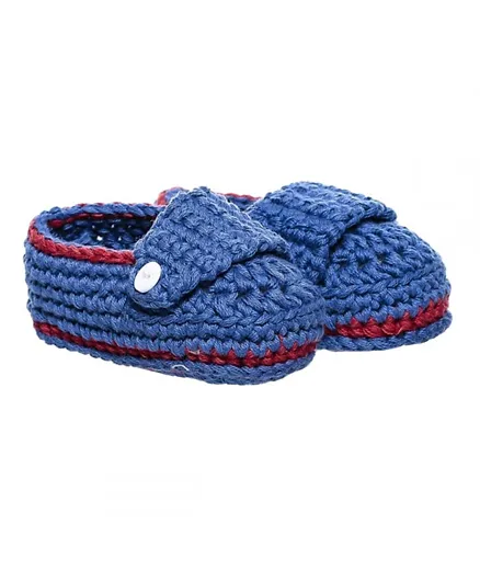 Smurfs Baby Crochet Booties - Blue