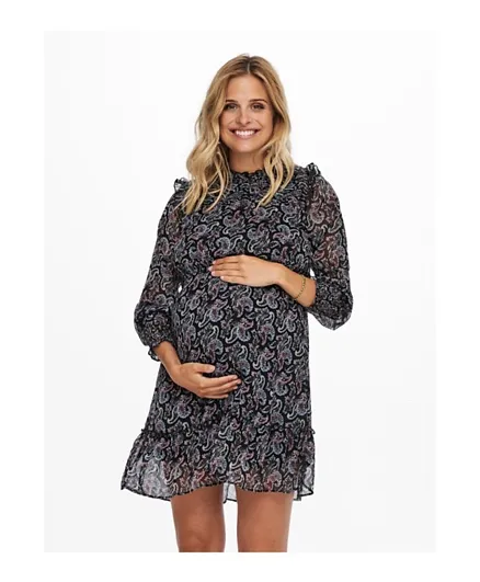 Only Maternity Printed Dress - Black