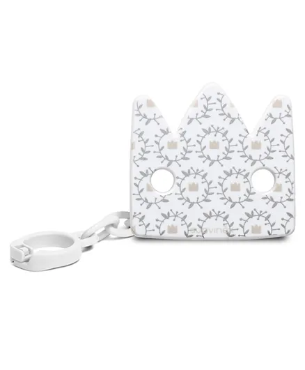 Suavinex Soother Clip Crown Shaped - White