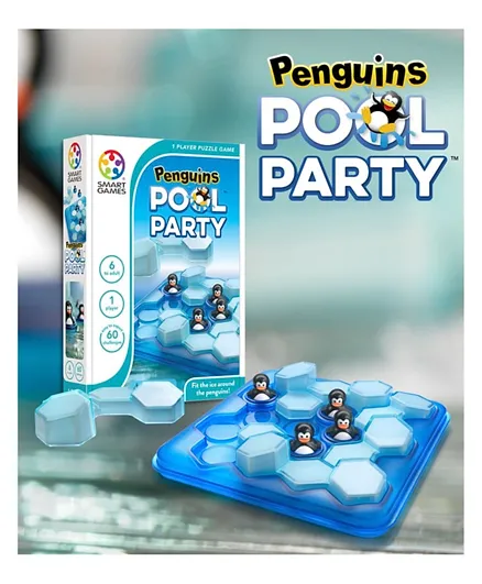 Smart Games Penguins Pool Party Board Game - Blue