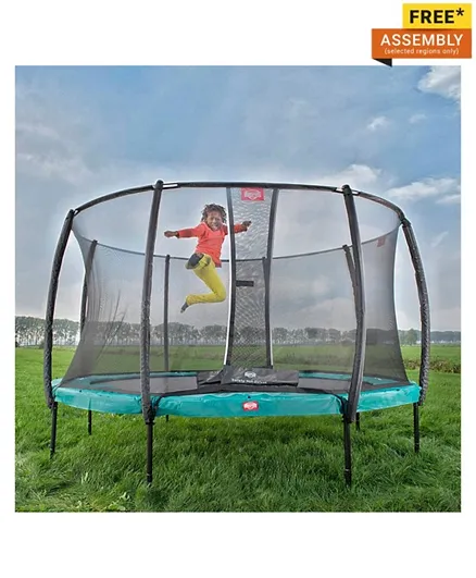 Berg Champion Trampoline 270 + Safety Net Deluxe 9ft - Green