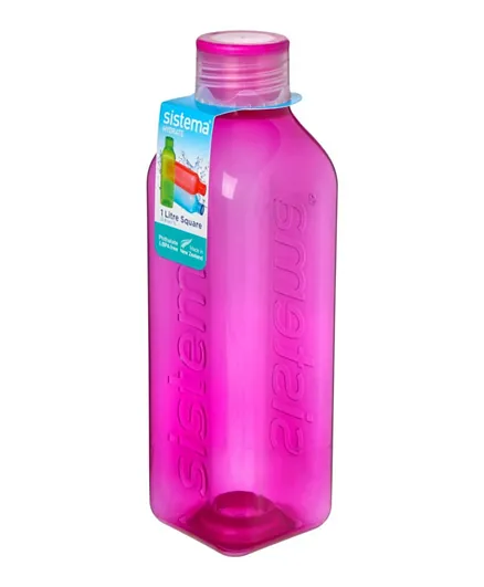 Sistema Square Bottle Pink -  1Litre