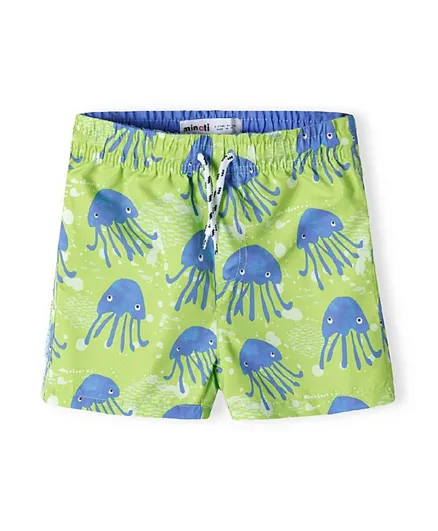 Minoti Octopus Themed Board Shorts - Green