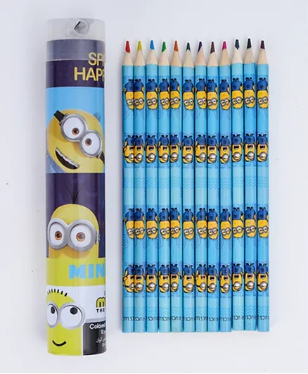 يونيفيرسال - مجموعة أقلام تلوين مينيونز   - عبوة من 12 قلم