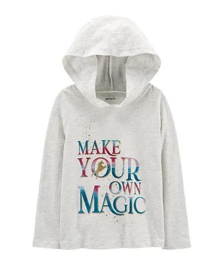 Carter's Make Your Own Magic French Terry Hoodie - Grey
