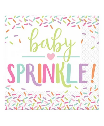 Party Centre Baby Sprinkle Lunch Napkin - 16 Pieces