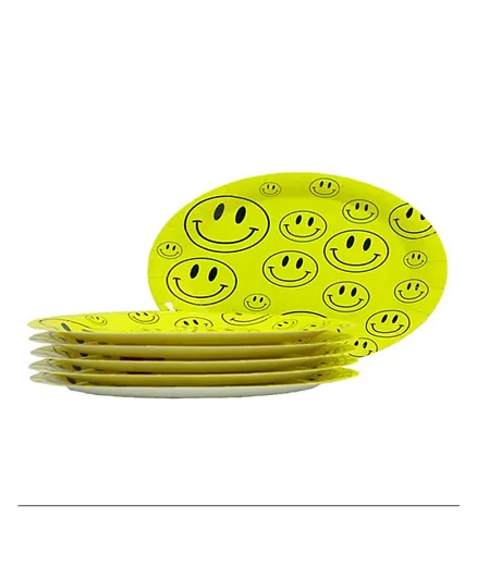 Italo Smiley Disposable Round Plates - 6 Pieces