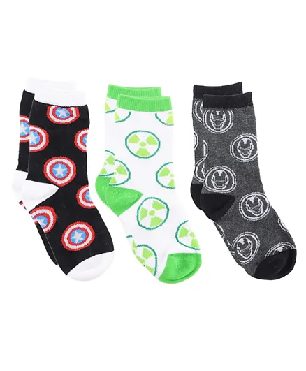 Marvel Avengers Pack of 3 Kids Socks - Multicolour