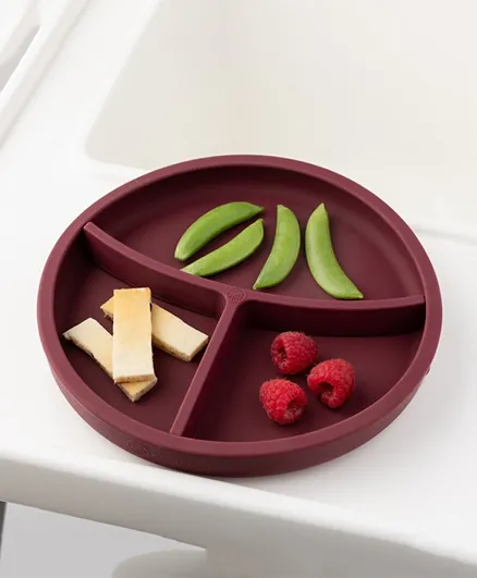 Eco Rascals Silicone Divider Plate - Burgundy