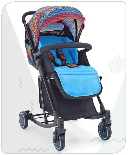 Babyhug Rock Star Stroller with Rocking Facility and Adjustable Canopy - Blue