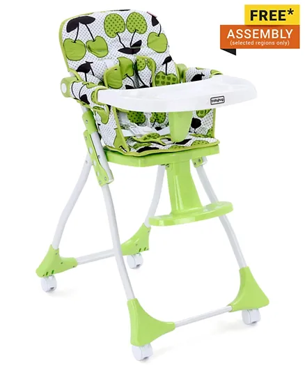 Babyhug Bloom High Chair with Foot Rest - Green