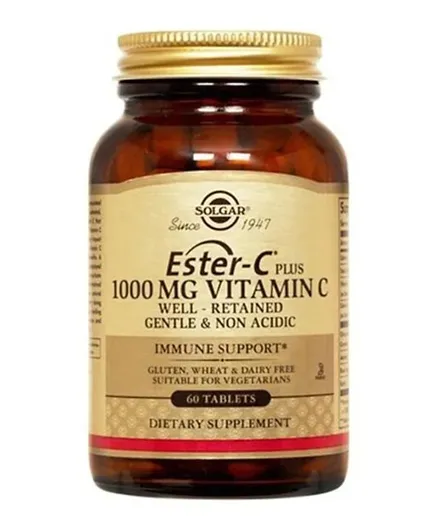 Solgar Ester-C Plus 1000mg Vitamin C Dietary Supplement - 60 Tablets