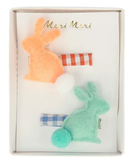 Easter Party Felt Bunny Hair Clips - Pack of 2