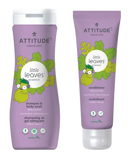 Attitude Little Leaves 2 in 1 Shampoo and Body Wash with Conditioner Pack of 2 - 713mL
