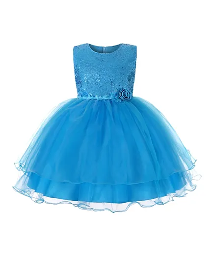 DDaniela Princess Party Embellished Dress - Blue