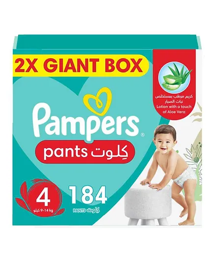 Pampers Baby-Dry Pants Diapers Size 4 - 184 Baby Diapers