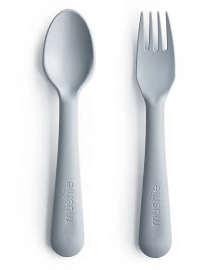 Mushie Fork and Spoon - Soft Lilac