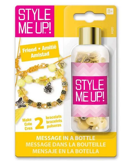 Style Me Up Message In A Bottle Friendship - Yellow