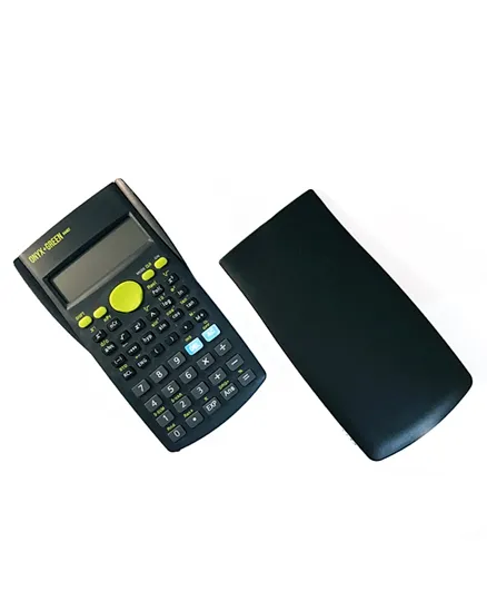 Onyx And Green Scientific Calculator with 240 functions (4402) - Black