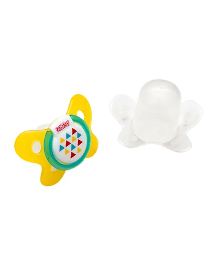 Nuby Butterfly Oval Soother Pacifier 1 Soother + 1 Re usable cover - Owl