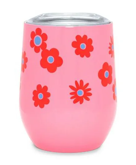 Ban.do Wine Glass With Lid Daisy - 354ml
