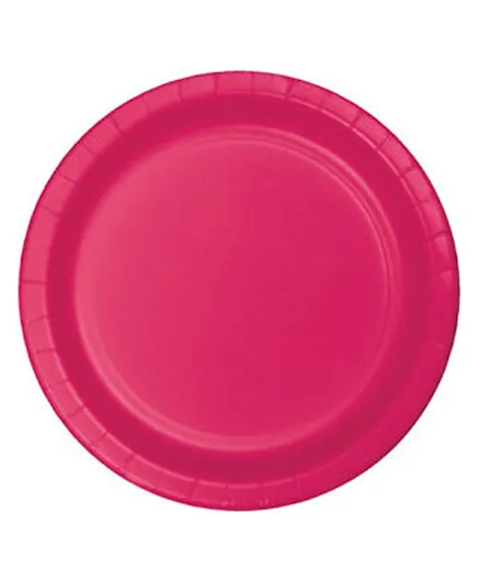 Creative Converting Touch of Color Lunch Plate Small Hot Magenta Pack of 24 - 7 Inches