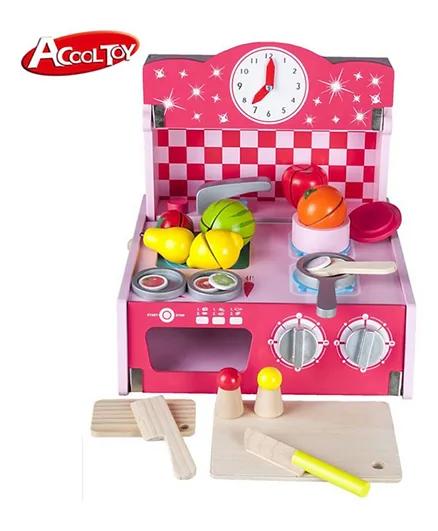 A Cool Toy Wooden Role Play Kitchen Set