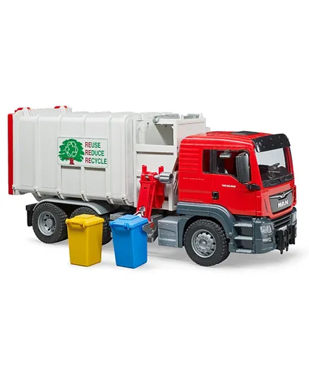 Bruder Man TGS Side loading garbage truck -  Multicolored
