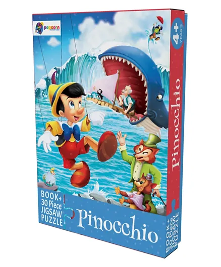 Pinocchio 30 Piece Jigsaw Puzzle With Reading Book - English